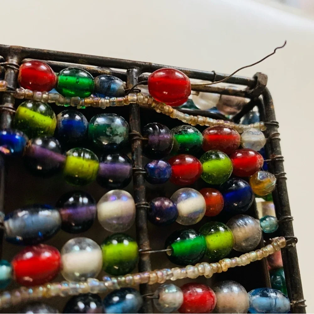 Handcrafted beaded jewelry box